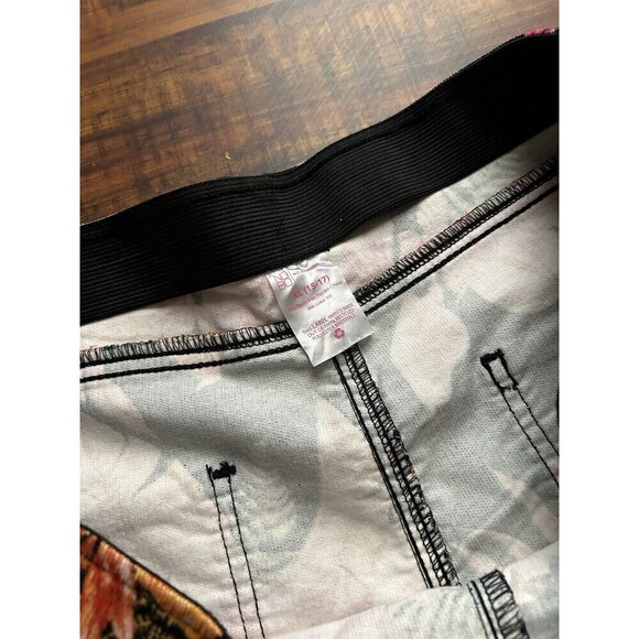 No Boundaries Size XL High Rise Floral Cord Flare Leg Jeans Whimsigoth Cottage - Picture 6 of 10